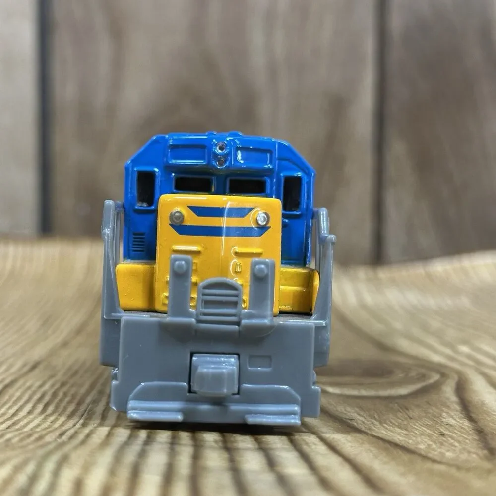 NY & Atlantic Freight Locomotive Toy Train #1872 Blue Yellow‎ Diecast Push Train